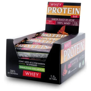 16 Barritas Proteína Whey Protein Bar 45 Grs. Revitta Sabor Dulce De Leche